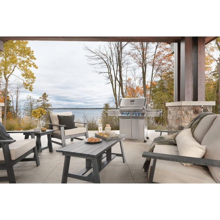 Prestige PRO 500 Stainless Steel Propane Gas Grill with Infrared Rear and Side Burners - Great Backyard Place