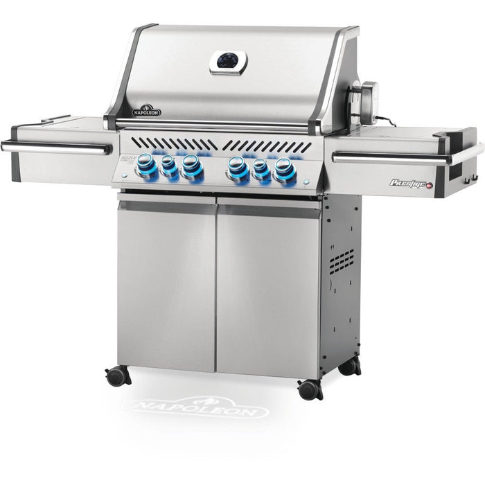 Prestige PRO 500 Stainless Steel Propane Gas Grill with Infrared Rear and Side Burners - Great Backyard Place