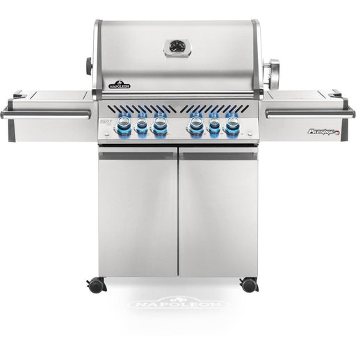 Prestige PRO 500 Stainless Steel Propane Gas Grill with Infrared Rear and Side Burners - Great Backyard Place