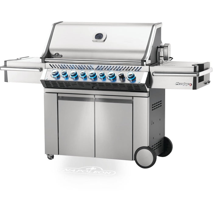 Prestige PRO 665 Stainless Steel Propane Gas Grill with Infrared Rear and Side Burner - Great Backyard Place