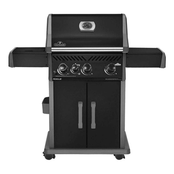 Rogue 425 Propane Gas Grill with Infrared Side Burner (Black Edition) - Great Backyard Place