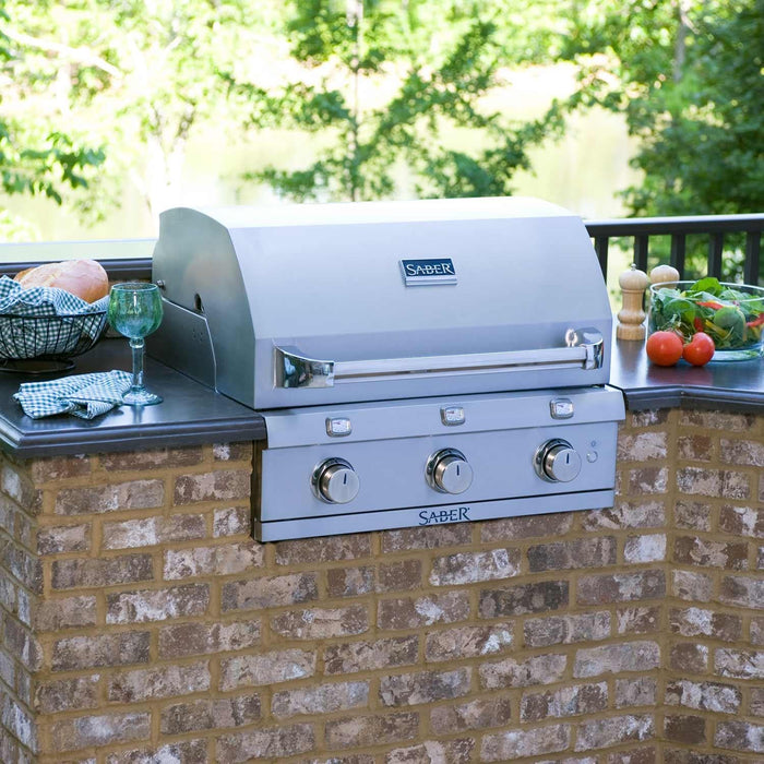 Saber 3 - Burner Built - In Infrared Natural Gas Grill - Great Backyard Place