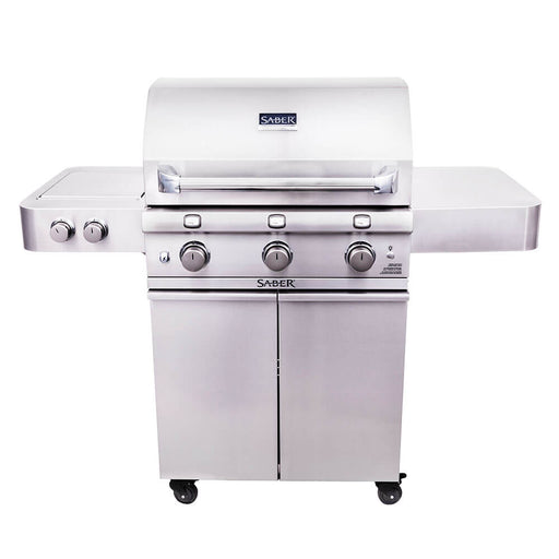 Saber 3 - Burner Infrared Propane Gas Grill With Side Burner - Great Backyard Place