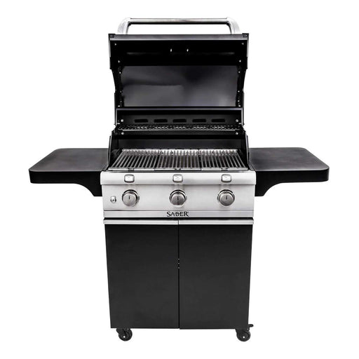 Saber Deluxe Black 3 - Burner Infrared Propane Gas Grill - Great Backyard Place