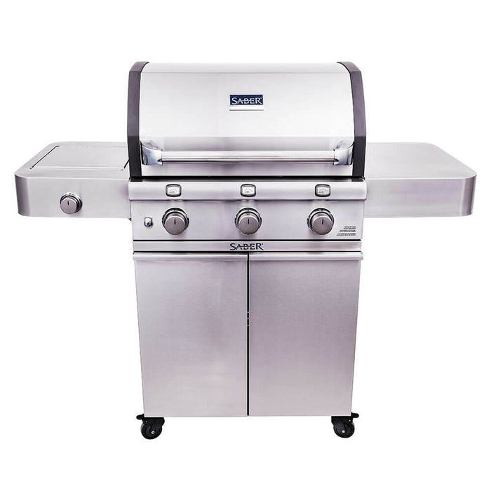 Saber Deluxe Stainless 3 - Burner Gas Grill - Great Backyard Place