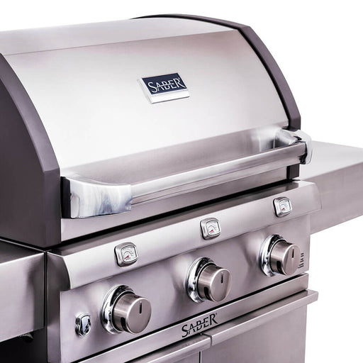 Saber Deluxe Stainless 3 - Burner Gas Grill - Great Backyard Place