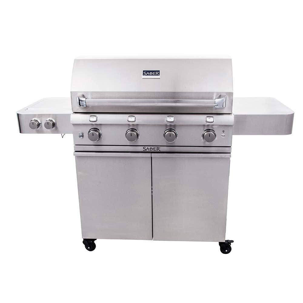 Saber Stainless Steel 4 - Burner Gas Grill - Great Backyard Place