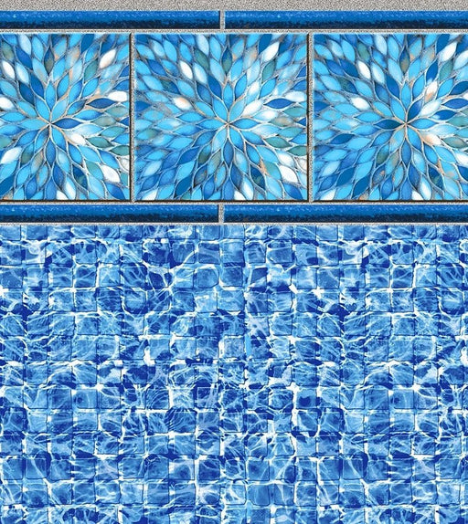 Sunburst River Tile, River Mosaic Floor In Ground Pool Liner - Great Backyard Place