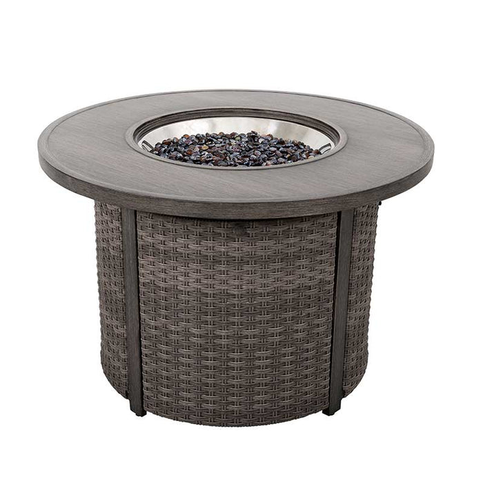 Tenaya Wicker Gas Fire Pit - Great Backyard Place