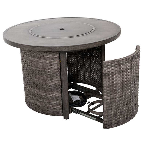 Tenaya Wicker Gas Fire Pit - Great Backyard Place