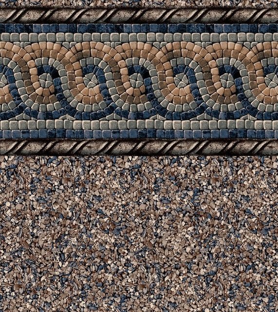 Verona Tile, Verona Floor In Ground Pool Liner - Great Backyard Place