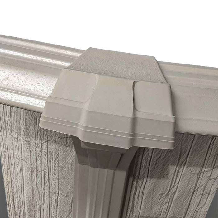 Wedgewood Round Above Ground Pool Kit (Silver) - Great Backyard Place