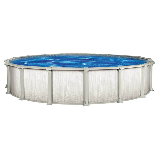 Wedgewood Round Above Ground Pool Kit (Silver) - Great Backyard Place